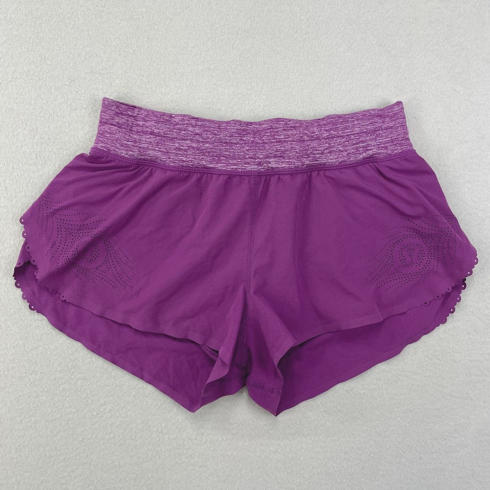 lululemon Run A Marathon Speed Up Shorts Womens 6 Purple Low-Rise 2.5"‎ Rare